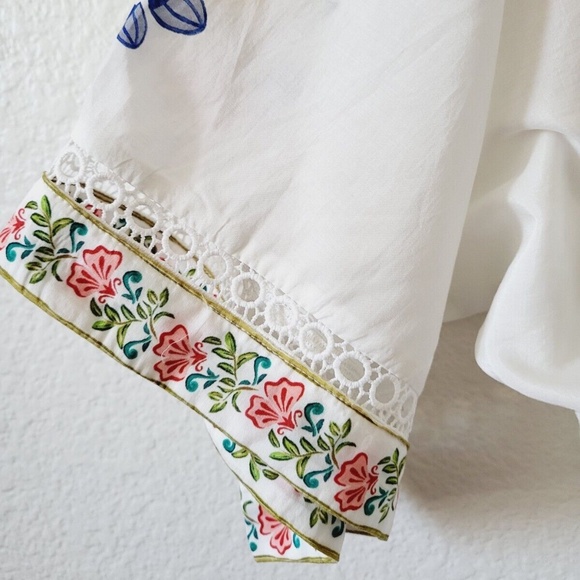 Unworn Farm Rio Off-White Floral Romantic Bodysuit - Picture 6 of 10